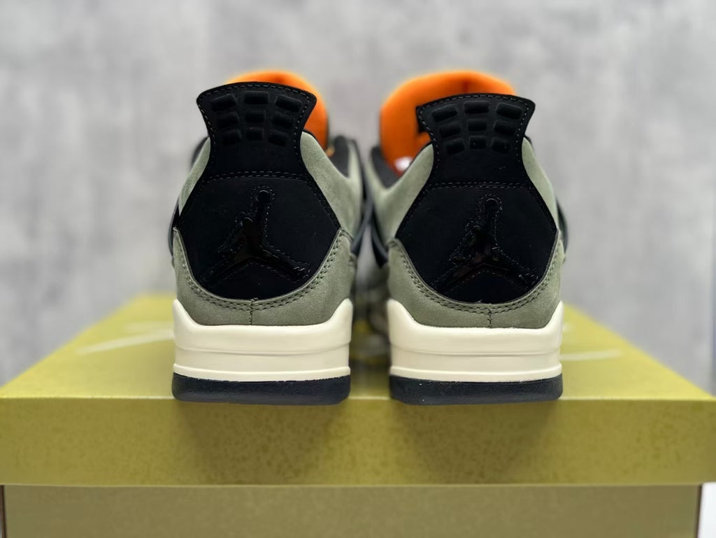 Air Jordan 4 Retro Olive Green & Orange Sneakers | 36–47.5
