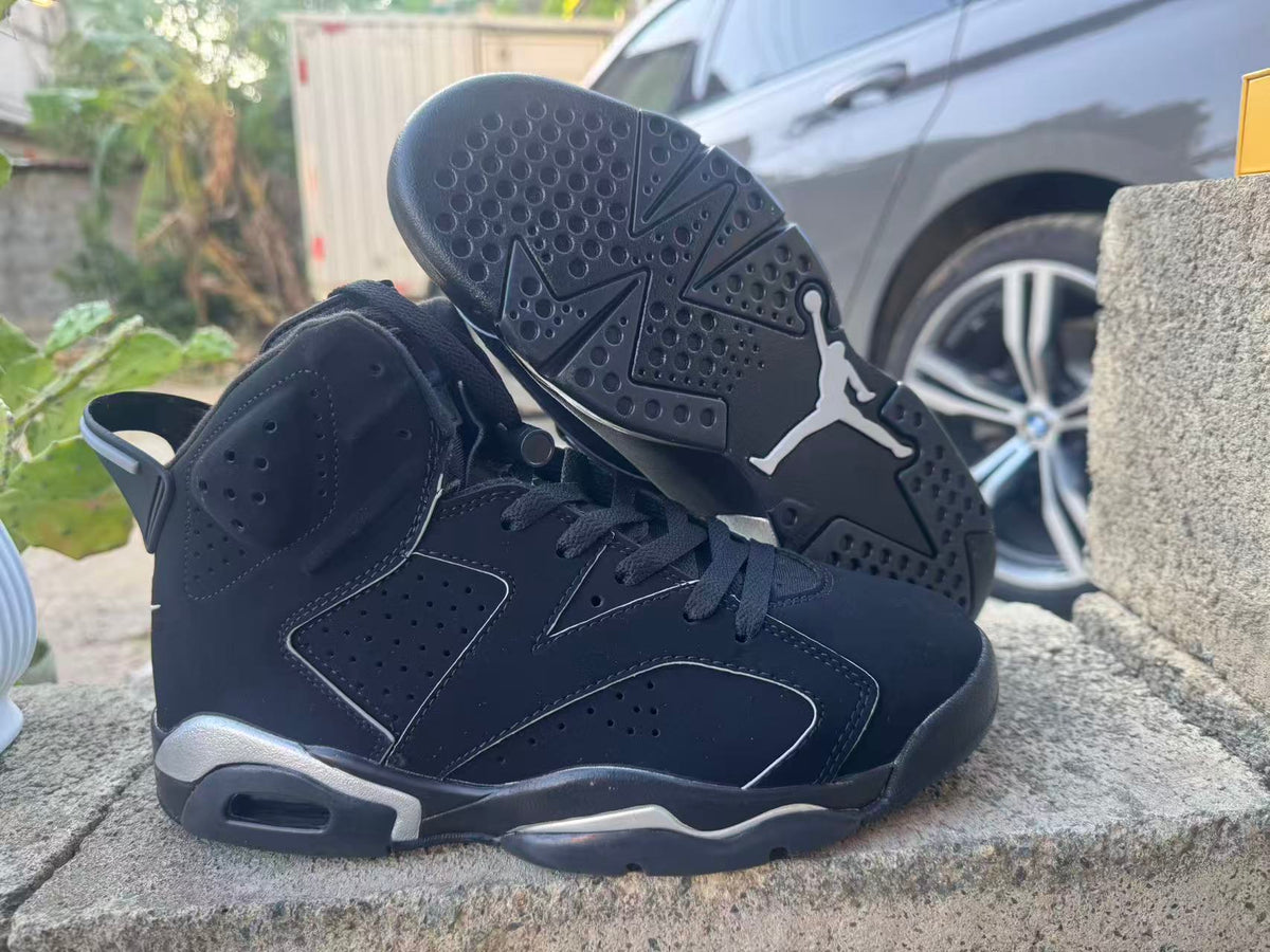 Air Jordan 6 Retro Black & Silver-Grey Sneakers | 36–47