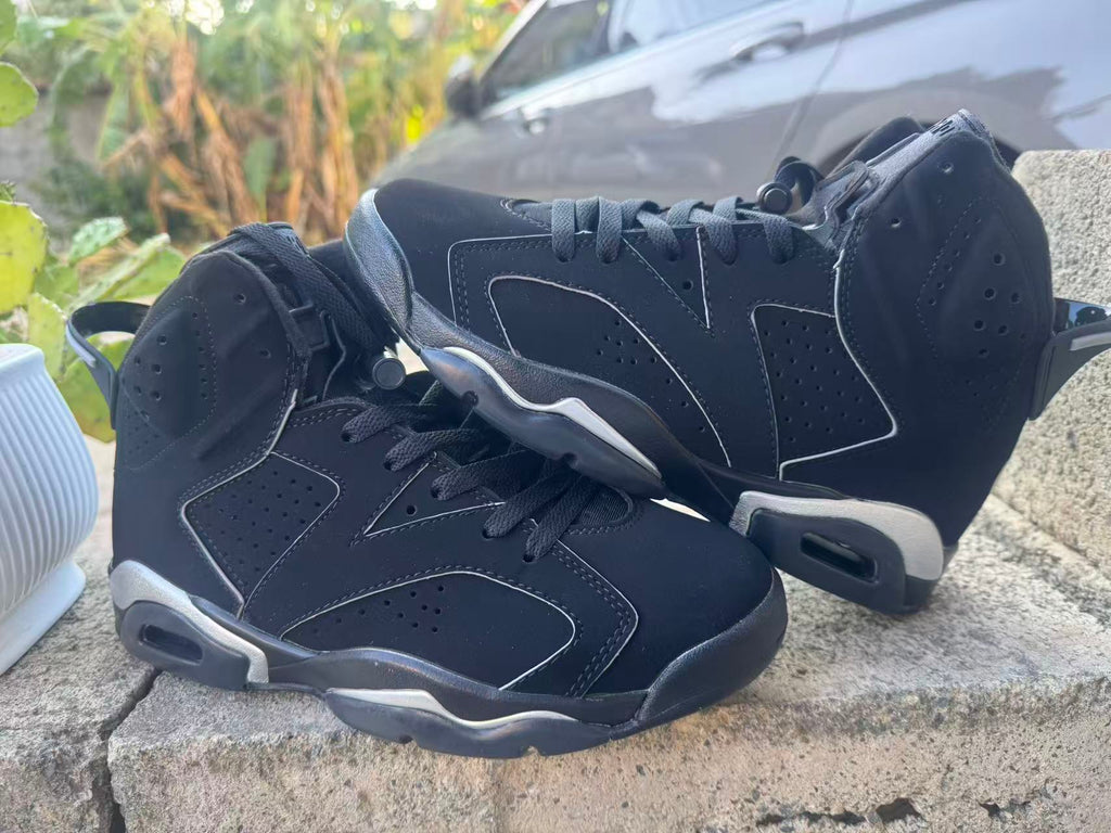 Air Jordan 6 Retro Black & Silver-Grey Sneakers | 36–47