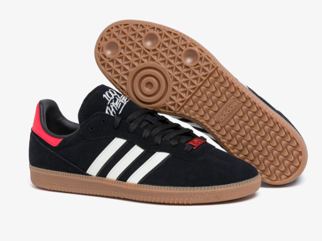 adidas Originals Palos Hills | Black, White & Red ($130)