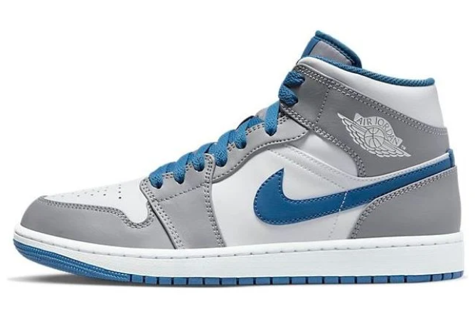 Air Jordan 1 Mid 'Cement Grey True Blue' DQ8426-014 (189)