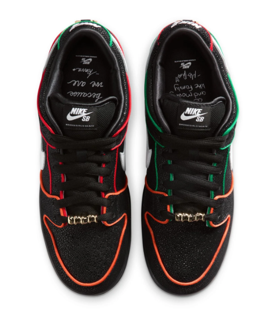 Nike SB Dunk Low Pro QS “Black/White–Challenge Red” (140)