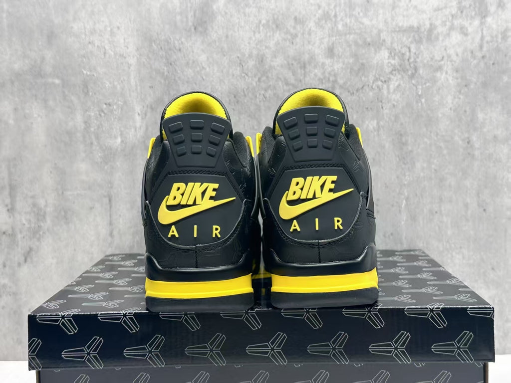 Air Jordan 4 Retro Kobe Black & Yellow Sneakers | 36–47.5