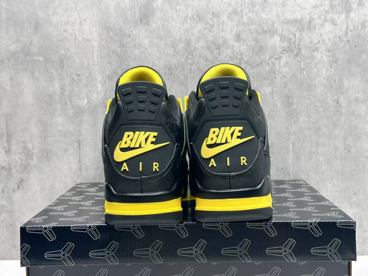 Air Jordan 4 Retro Kobe Black & Yellow Sneakers | 36–47.5