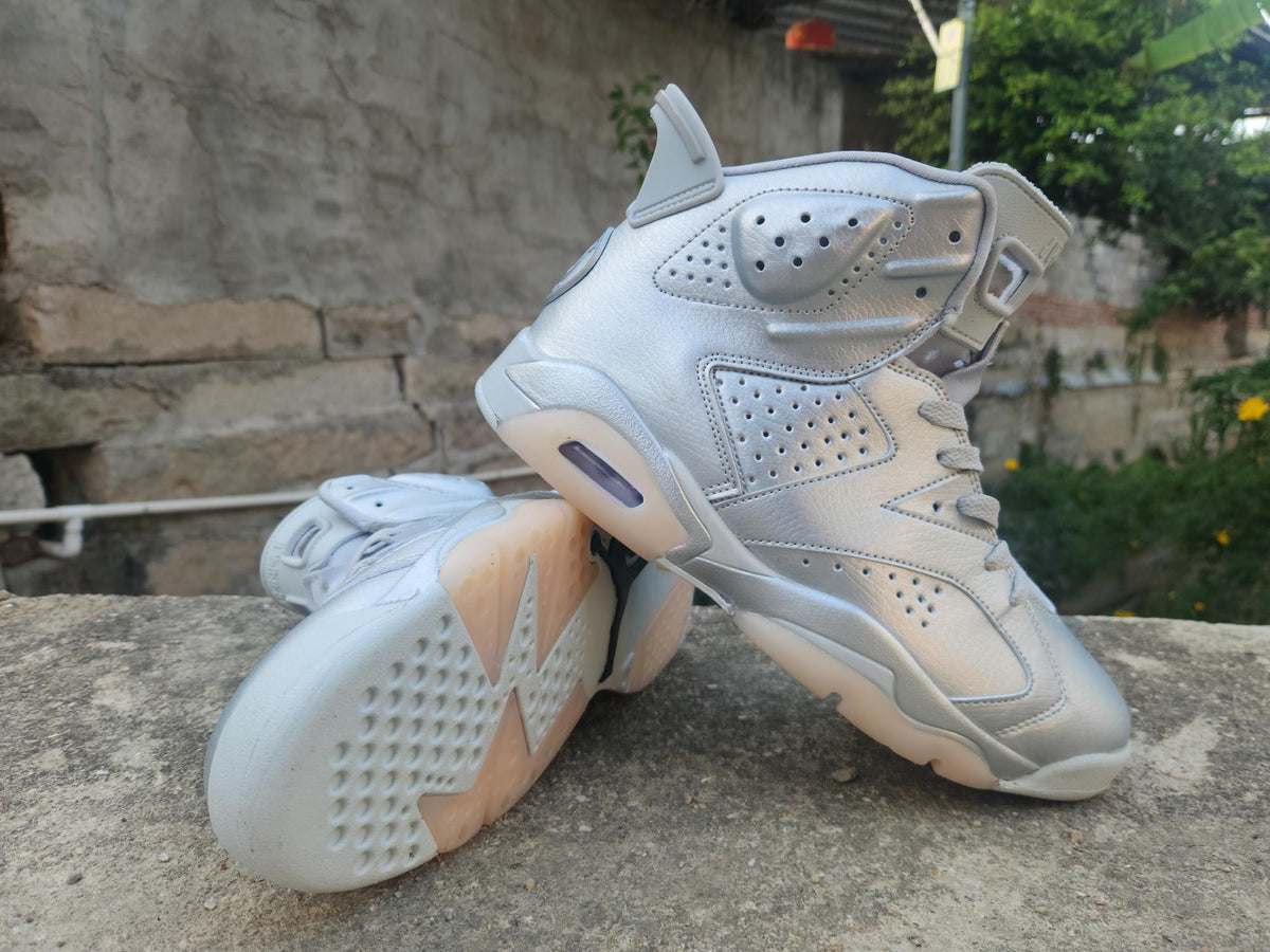 Air Jordan 6 Metallic Silver Sneakers | 36–47