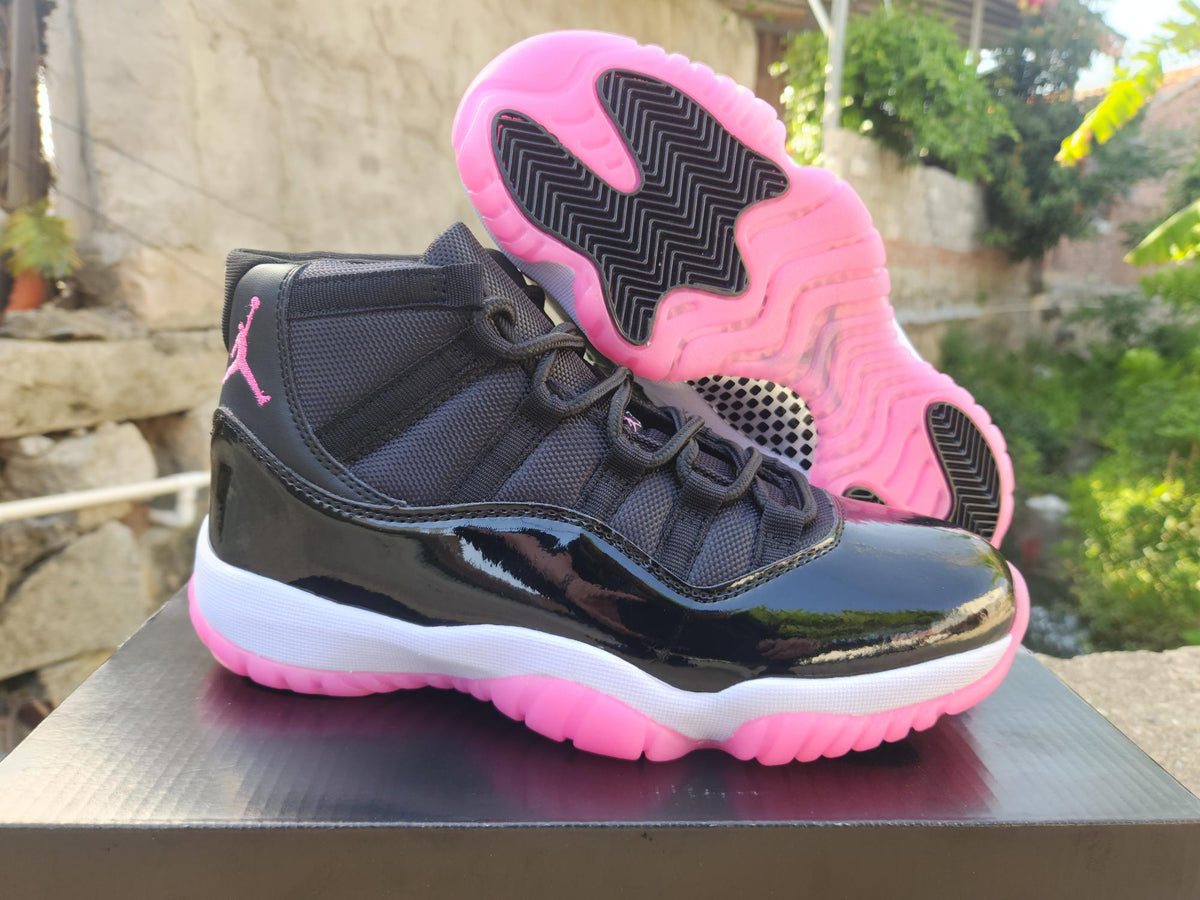 Air Jordan 11 Retro Black & Rose Pink Sneakers | 36–47
