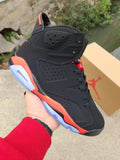 Air Jordan 6 Black & Red-Orange Sneakers | 36–47