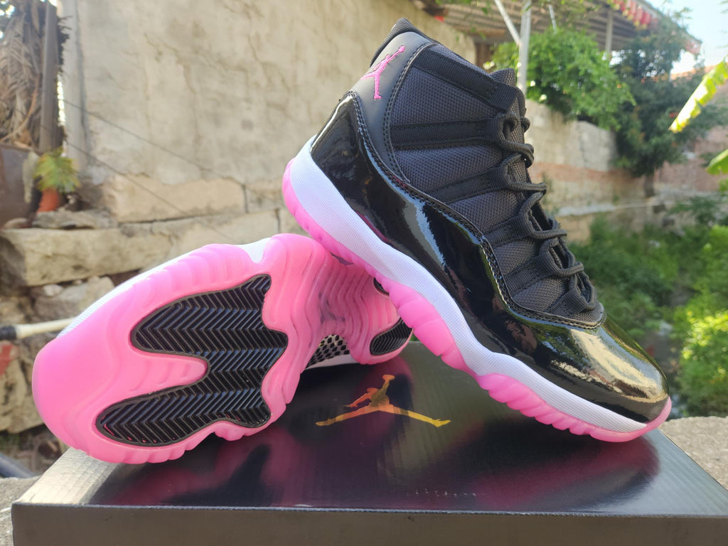 Air Jordan 11 Retro Black & Rose Pink Sneakers | 36–47