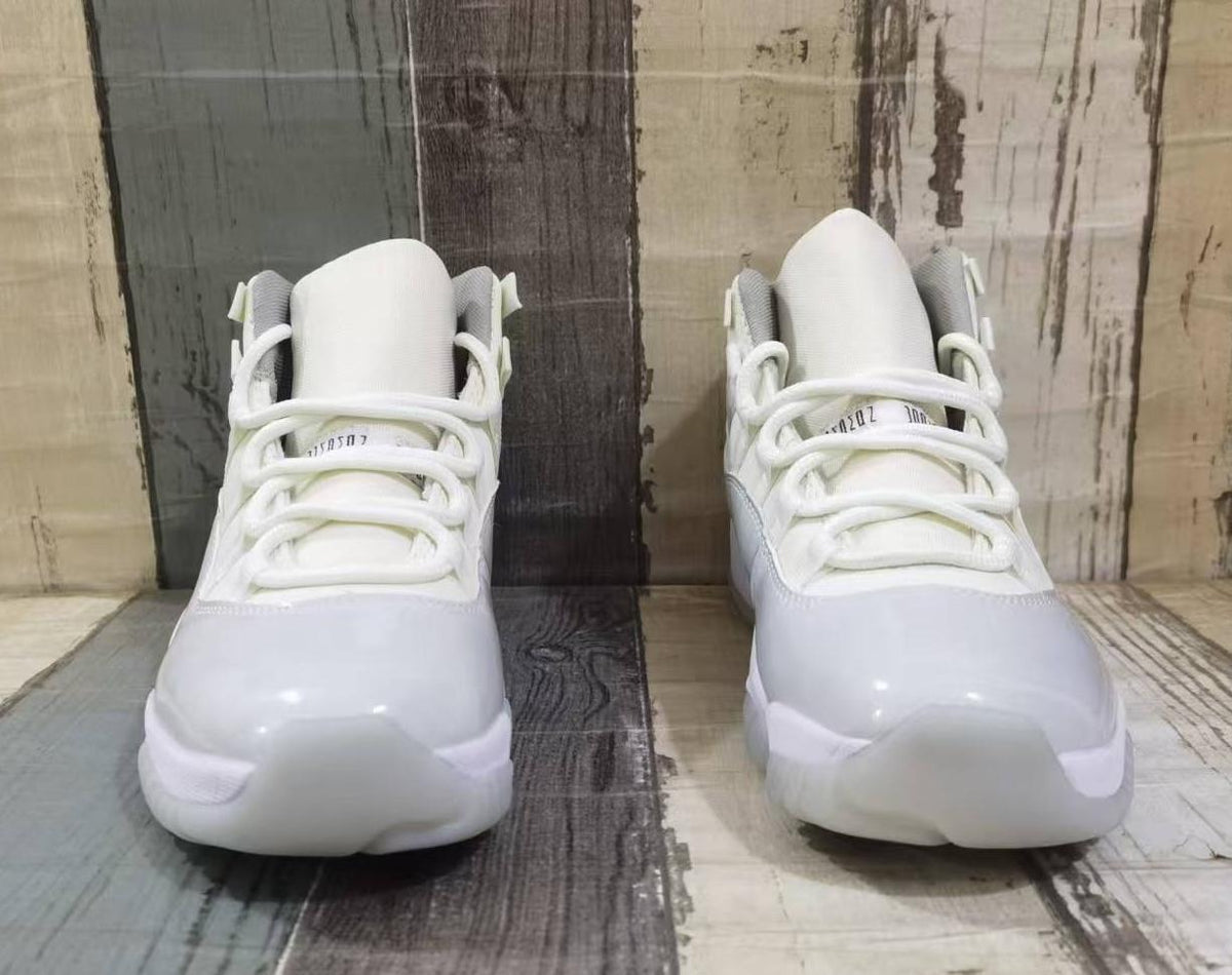 Air Jordan 11 Retro White & Grey Unisex Sneakers | 36–47