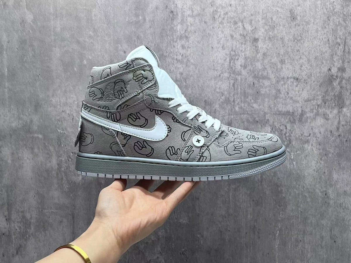 Air Jordan 1 Retro Angel Grey Graphic High-Top Sneakers | 36–47.5 (Copy)