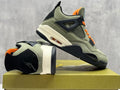 Air Jordan 4 Retro Olive Green & Orange Sneakers | 36–47.5