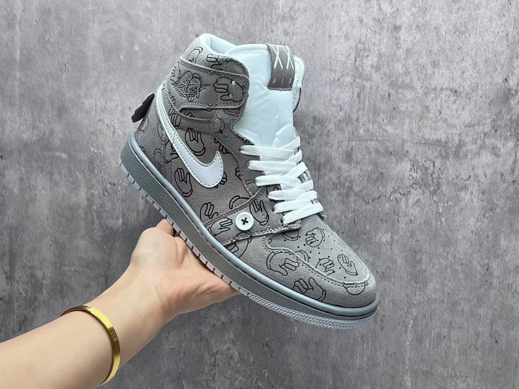 Air Jordan 1 Retro Angel Grey Graphic High-Top Sneakers | 36–47.5