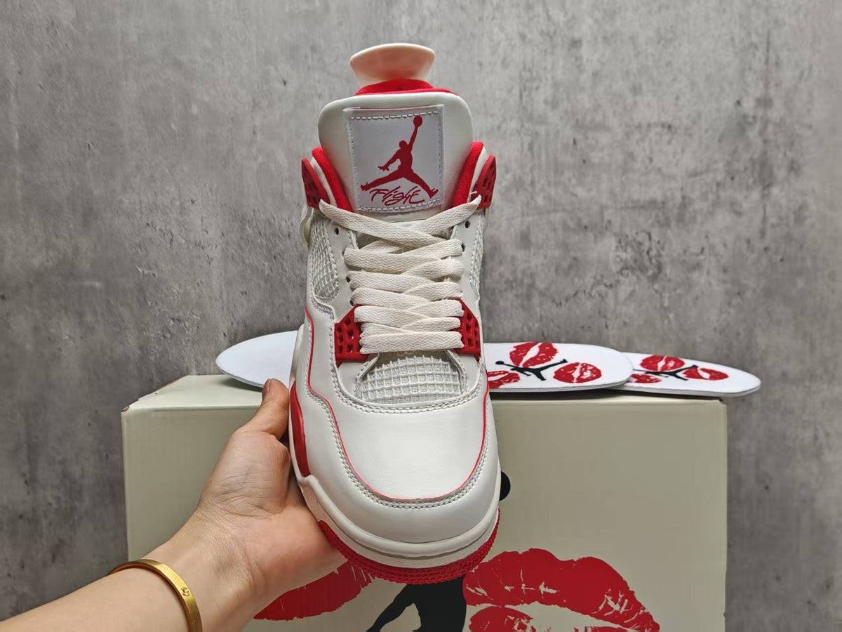 Air Jordan 4 Retro Valentine's Day White & Sierra Red | 36–47.5