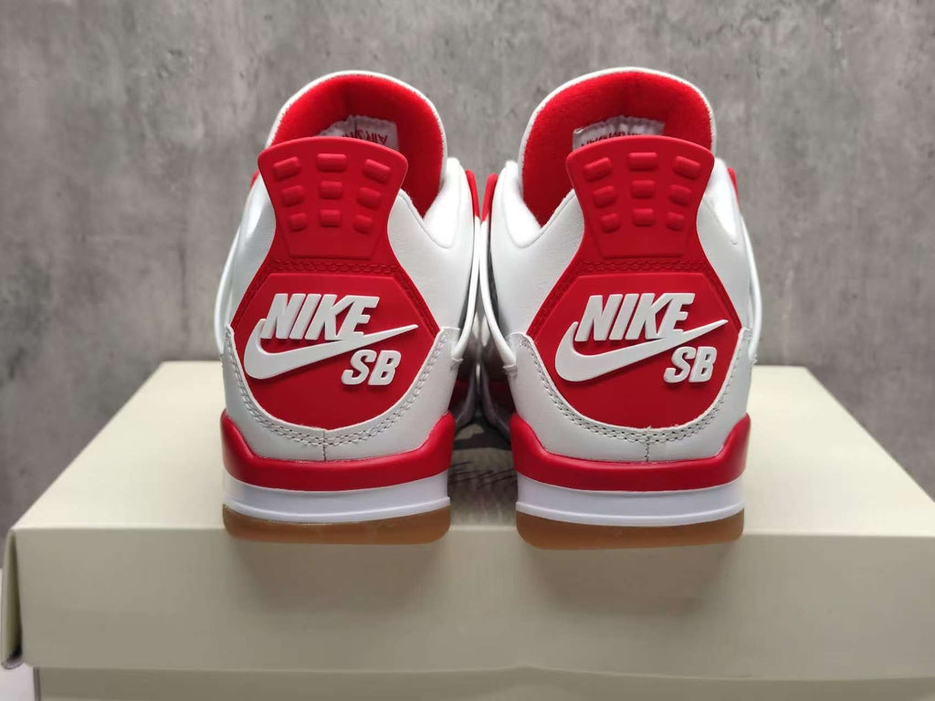 Air Jordan 4 Retro Ruby White & Red Sneakers | 36–47.5