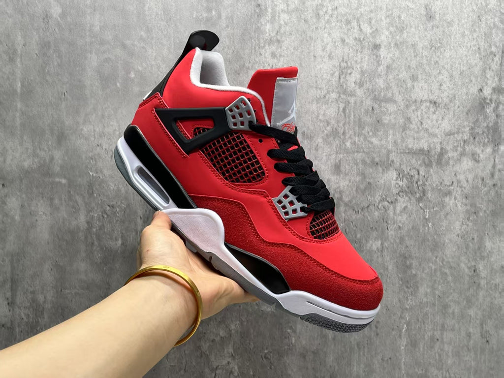 Air Jordan 4 Retro Bulls Red & Black Sneakers | 36–47.5