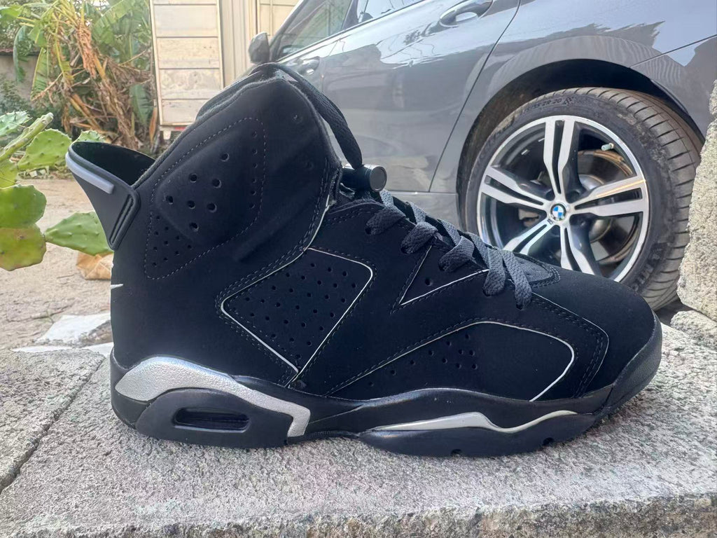 Air Jordan 6 Retro Black & Silver-Grey Sneakers | 36–47