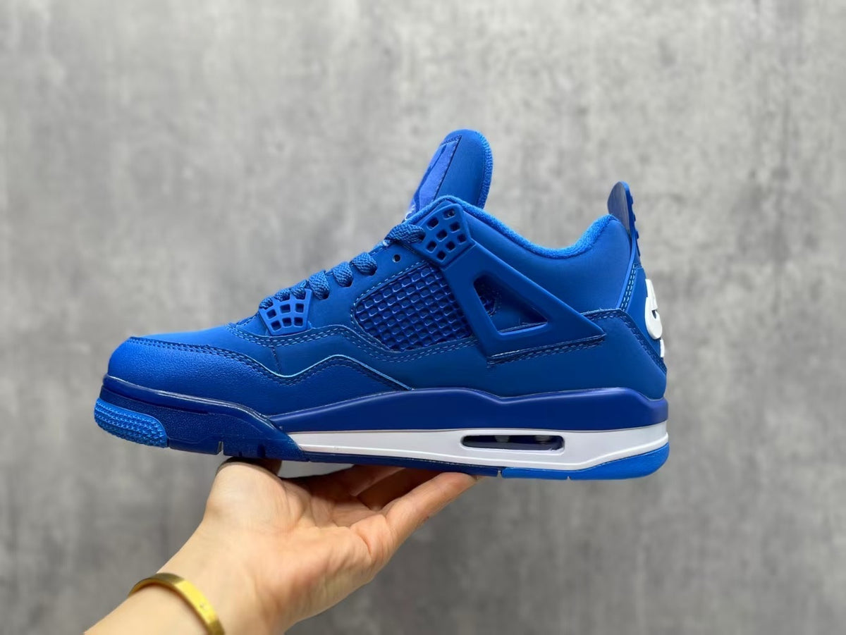 Air Jordan 4 Retro Motorsport Blue & White Sneakers | 36–47.5