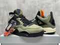 Air Jordan 4 Retro Silk Green Olive & Black Sneakers | 36–47.5