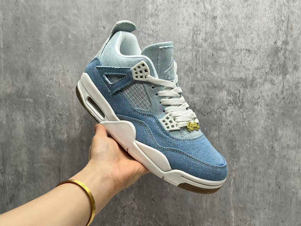 Air Jordan 4 Retro Denim Blue Sneakers | 36–47.5