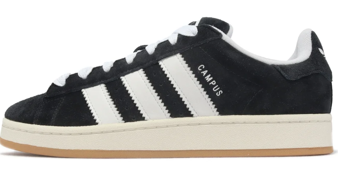 adidas Campus 00s “Black White Gum” | HQ8708（$71.92）